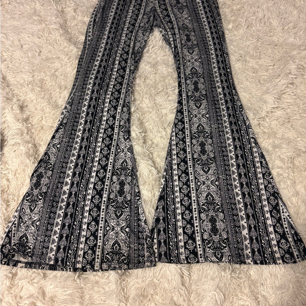 Bear Dance Monochrome Patterned Pants - image 1